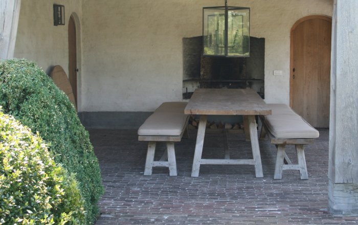 country banc en bois